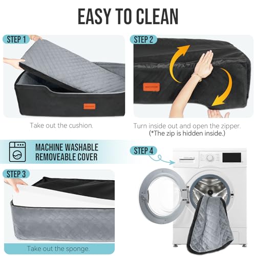Large Dog Car Seat Under 100 lbs (Black/Grey)