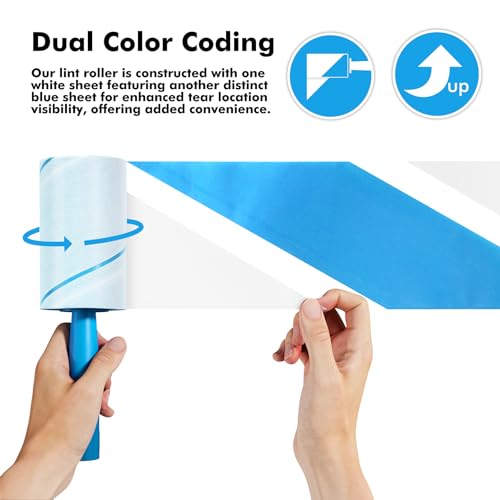 1000 Sheets Lint Rollers for Pet Hair Extra Sticky