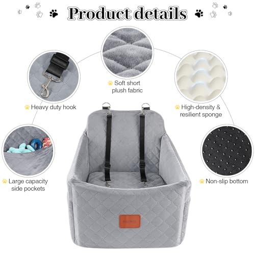 Dog Car Seat for Small (Grey / Medium)