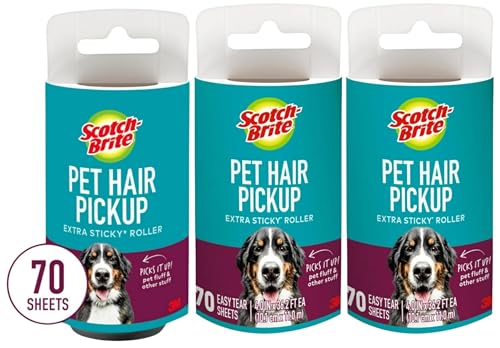 Pet Hair Pickup Extra Sticky Lint Roller Refills (3 Pack)