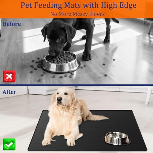 XXXXL Largest Pet Food Mat (Beige / 51.2"L x 25.6"W)
