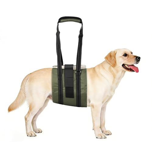 Dog Sling Adjustable Dog Lift Harness (F001-Army Green / M)