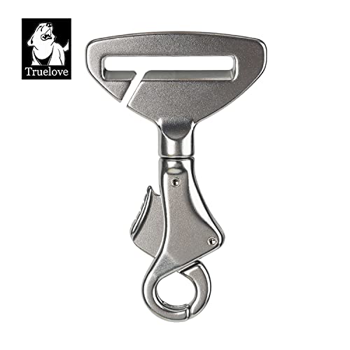 Truelove Lightweight Dog Car Seatbelt Safety Buckle Lock (Unisize / Bright Silver)