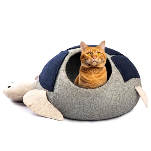 Luxurious Merino Wool Cat Cave (Turtle)
