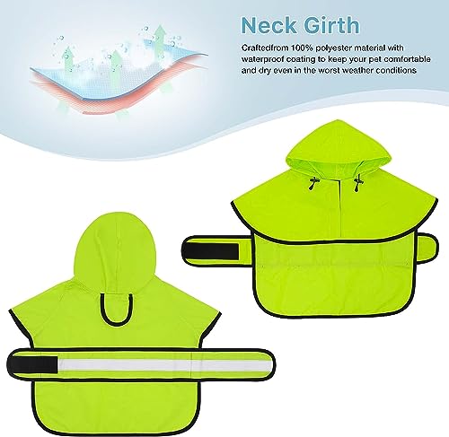Dog Raincoat Waterproof Reflective Dog Rain Jacket (Green / XX-Large)
