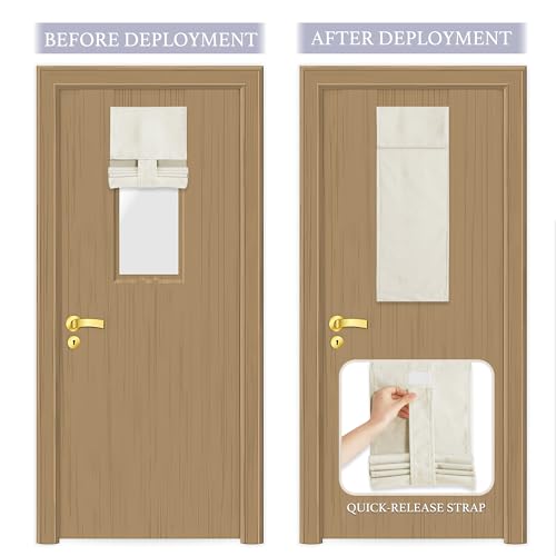Classroom Door Window Cover (Ivory / 8"W x 36"L (Pack of 1))