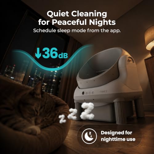 Open Top L1 Self Cleaning Litter Box (White)
