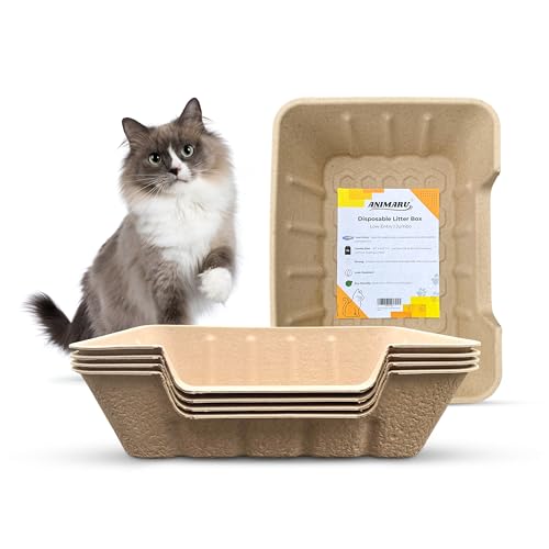 Disposable Litter Boxes (Brown / Jumbo - Low Entry 4-Pack)