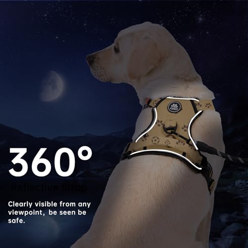 No Pull Dog Harness for Small Dogs (Light Brown / Small)