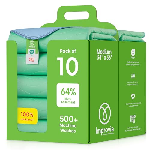 Washable Underpads (Green / 34"x36" (Pack of 10))