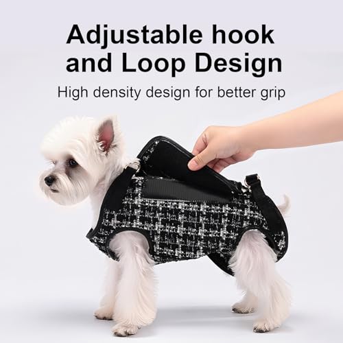Dog Lift Harness Dog Carrier Sling for Small Dogs & Cats (X-Small(2-5 LBS) / 2.0 Black)