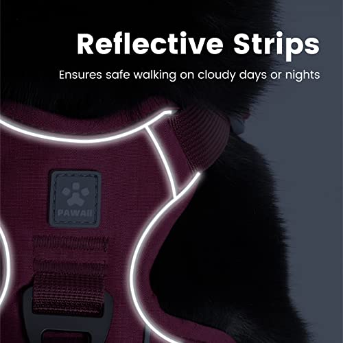 Small Dog Harness (XS (Chest: 12"-17" ) / Wine Red)