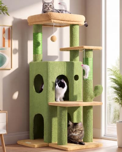Cactus Cat Tree Tower for Indoor Cats Large Adult (Cactus / XL)