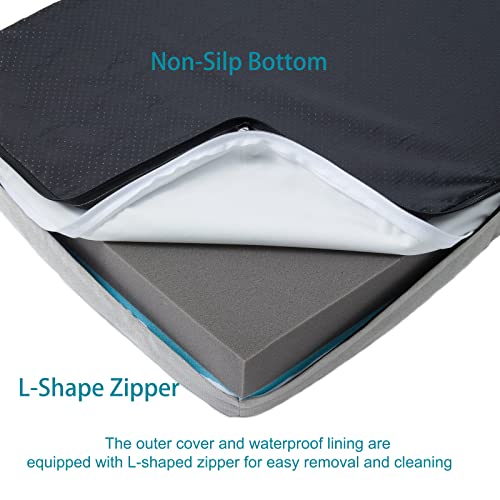 Orthopedic Memory Foam Dog Bed (Short Plush / Medium-29"x 18" x 3")