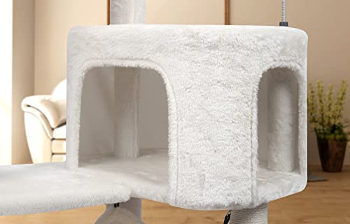 39.4'' Cat Tree with Cat Condo and Big Hammock (39.4'' Beige)