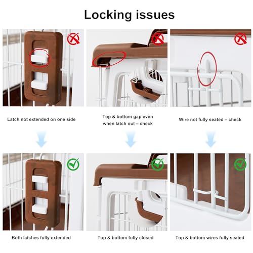28" L Collapsible Dog Crate for Dogs (Woodgrain / 27.95 x 18.9 x 21.65 in)