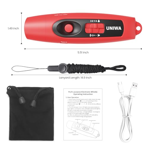 Electronic Whistle with USB Charging (red)
