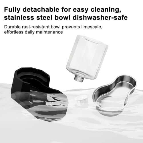 5L Cat Gravity Water Bowl Dispenser (Black / 5L Without Filter)