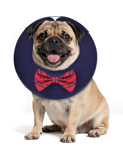 Inflatable Dog Cone (Bow Tie / M(12"-15"))