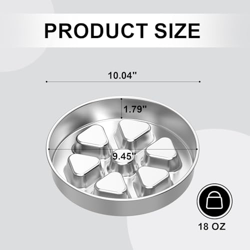 304 Stainless Steel Slow Feeder Dog Bowls (A: Stainless Steel)