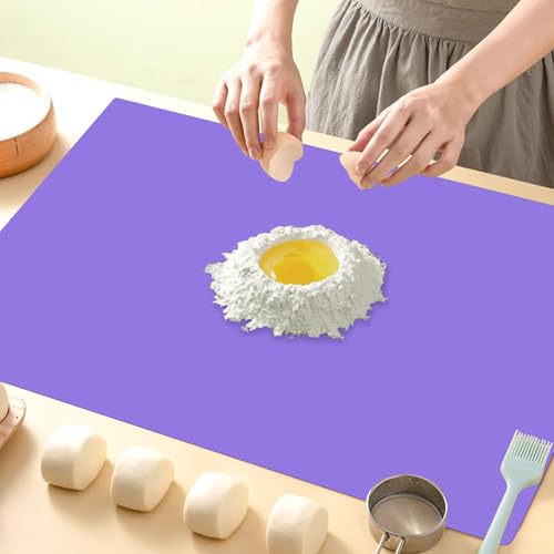 Extra Large Silicone Mats for Kitchen Counter (05-purple / 27.6"L x 15.7"W)