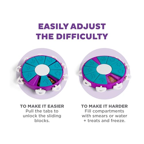 Nina Ottosson Dog Twister Dog Toy Treat Puzzle (Dog Twister (Purple, Blue) / 1 Count (Pack of 1))