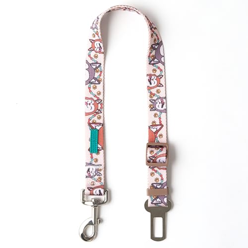 Dog Car Seat Belt (Beige (Funny Pups))