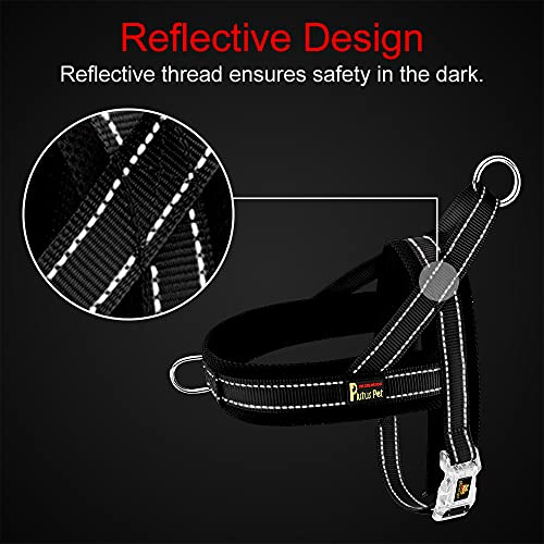 No Pull Dog Harness for Puppy Small Dogs (XS: chest 13.8"-17.3" / Red)