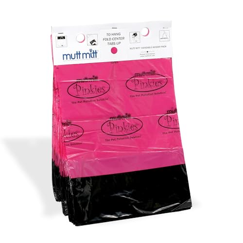 Pinkies™ 2 Ply Dog Waste Station Header Bags (Pink/Black)