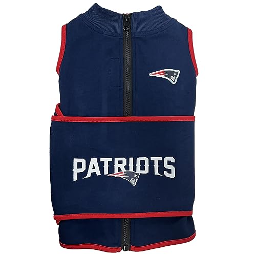 NFL New England Patriots Dog Anxiety Shirt Calming Soothing Solution Vest for Dogs Cats with Anxiety (New England Patriots / Large)