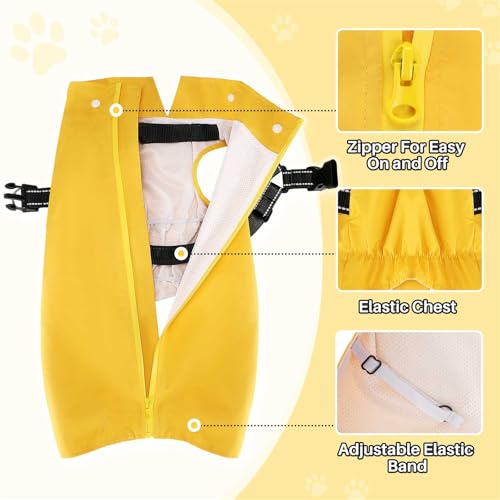 Dog Raincoat Waterproof (Medium / Yellow)
