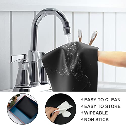 Food Grade Silicone Mats for Kitchen Counter (01-black / 23.6"L x 15.7"W)