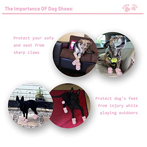 Dog Shoes for Hot Pavement (Size 8 / Pink)
