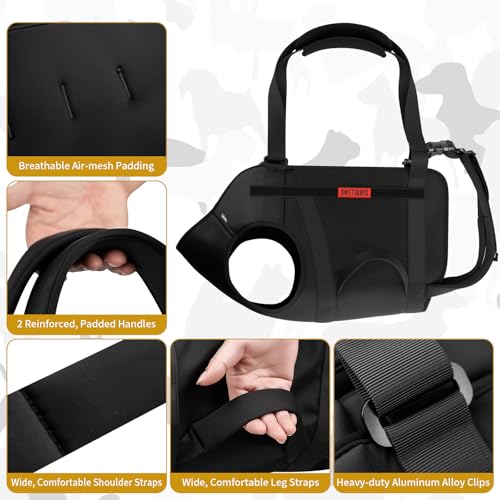 Full Body Dog Carry Sling for Large Dogs (Black / XXL)