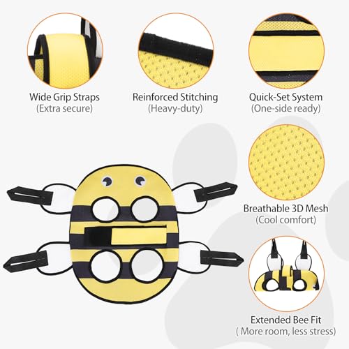 Dog Grooming Hammock for Small Dogs Cats (Small / Yellow Bee)