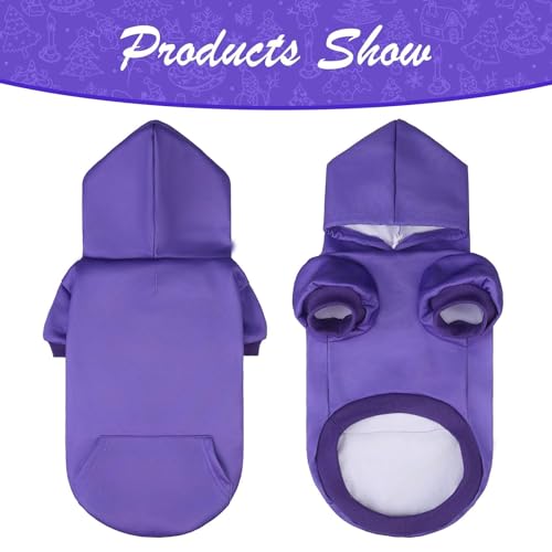 Dog Hoodie for Large Medium Small Dogs (Purple / X-Large)