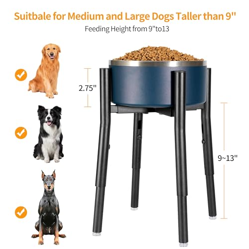 Dog Bowl Stand (Wide 8-12" Heights 12"-16" For Large Dogs)