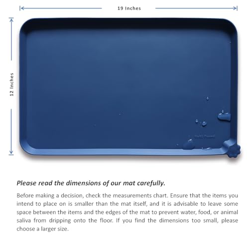 Silicone Pet Food Mats (19" x 12" / Indigo Ink)