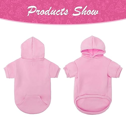 Dog Hoodie for Large Medium Small Dogs (Pink / Small/Medium)