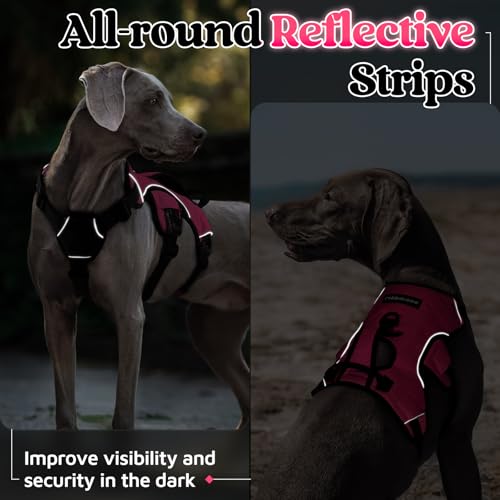 Escape Proof Dog Harness for X (Peach Pink / X-Large)
