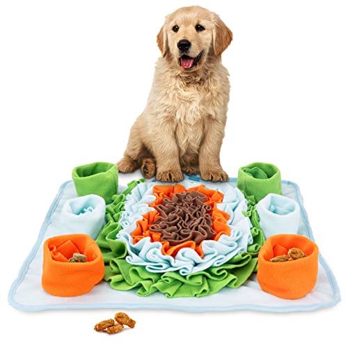 Snuffle Mat for Dog Puzzle Toys Interactive Pet Food Mat Cat Feeding with Fixing Handle Brain Stimulating Hand and Machine Washable Perfect for Any Breed