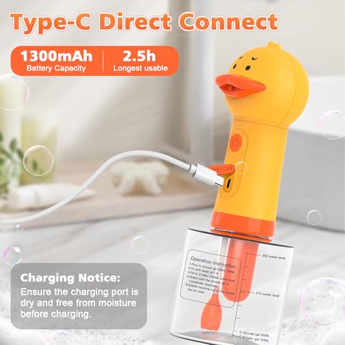 Electric Dog Soap Dispenser with Brush Dog & Cat Bathing (400ml Duck)