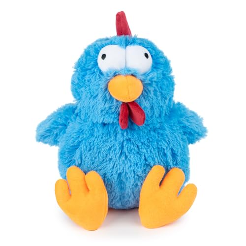 Squeaky Plush Dog Toy (Mrs. Cluck (Blue) / Large)