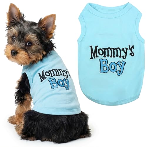 Dog Shirt Mommy’s Boy Pet Shirt (X-Small (3-5lbs))
