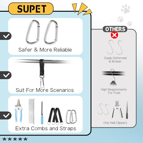 Dog Grooming Hammock for Nail Trimming (XL（ Max 85 Lb：Leg space: 11.8"-22.5"） / Blackcurrant)