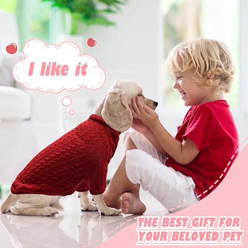 4 Pack Dog Knitted Sweater Dog Clothes for Small Medium Dogs (Medium)