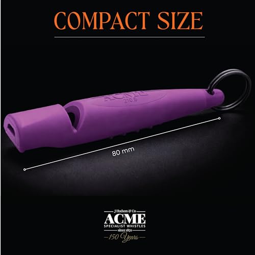 Alpha 210.5 Professional Dog Training Whistle with Enhanced Ergonomic Grip. BPA (Purple)