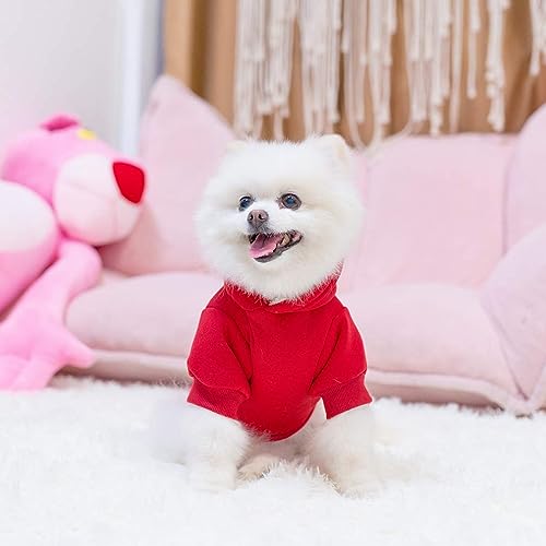 Dog Hoodie for Large Medium Small Dogs (Red / Small/Medium)