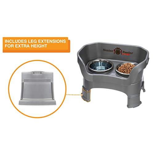 Neater Feeder Deluxe Mess (Medium + Slow Feed Bowl Combo / Gunmetal)
