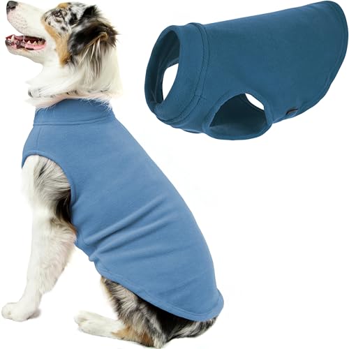 Stretch Fleece Vest Dog Sweater (6X-Large Length (27.5") / Steel Blue)
